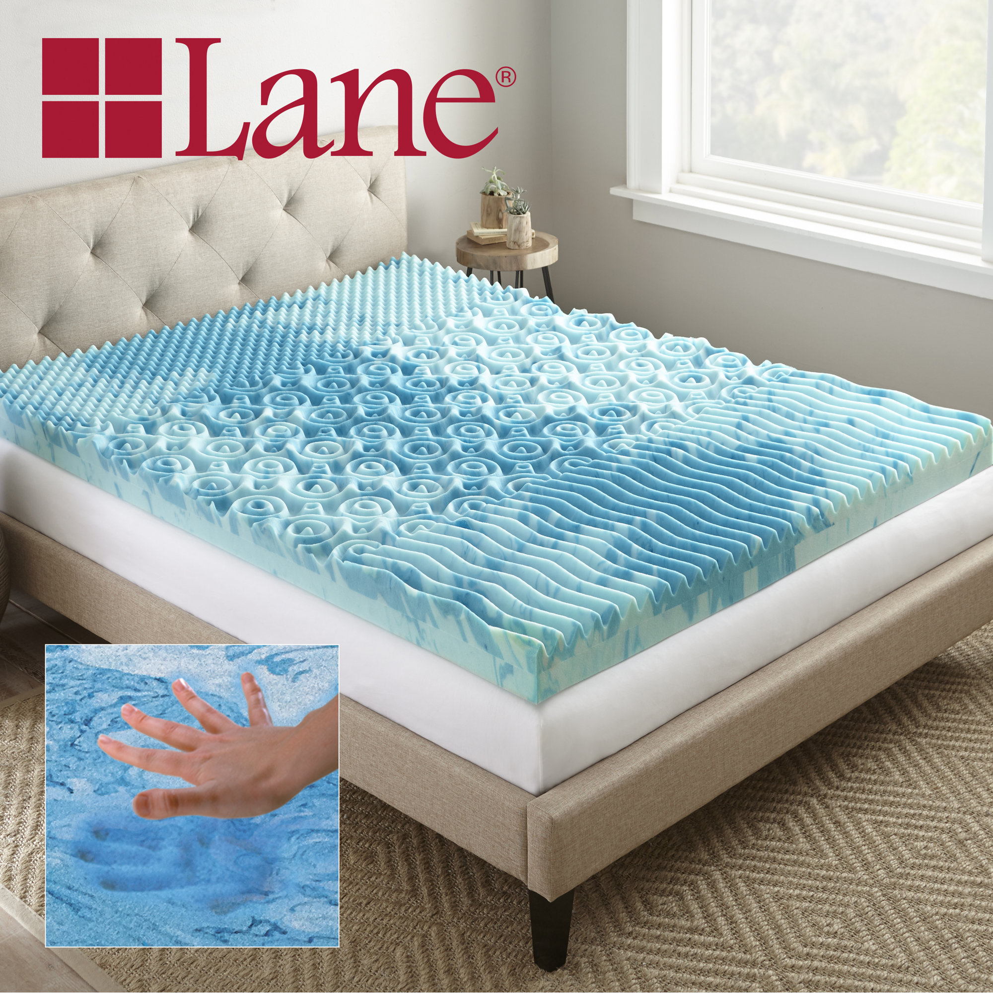 Lane Furniture Sleep Cool Gellux 4" Memory Foam Mattress Topper